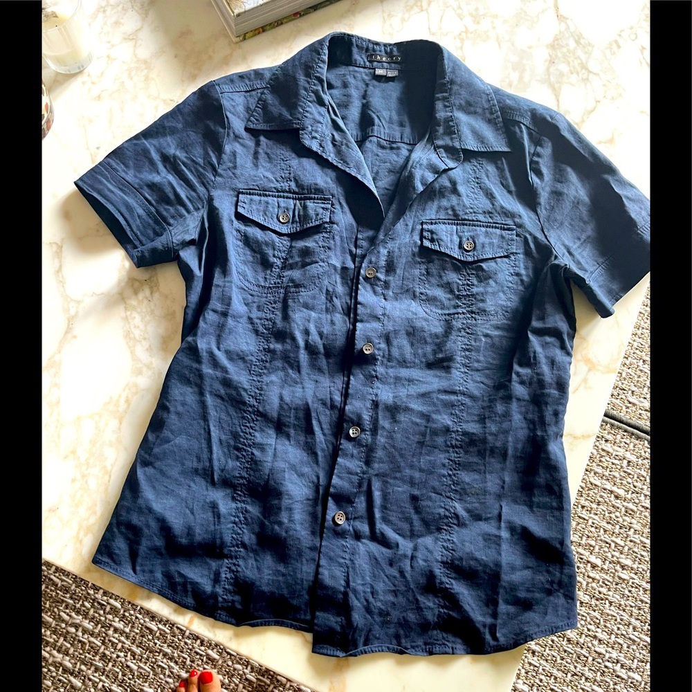 Buttoned down Theory shirt